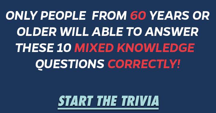 Banner for Not 60 yet? Don't even try this quiz!