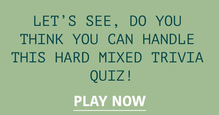 Banner for Hard Mixed Trivia Quiz