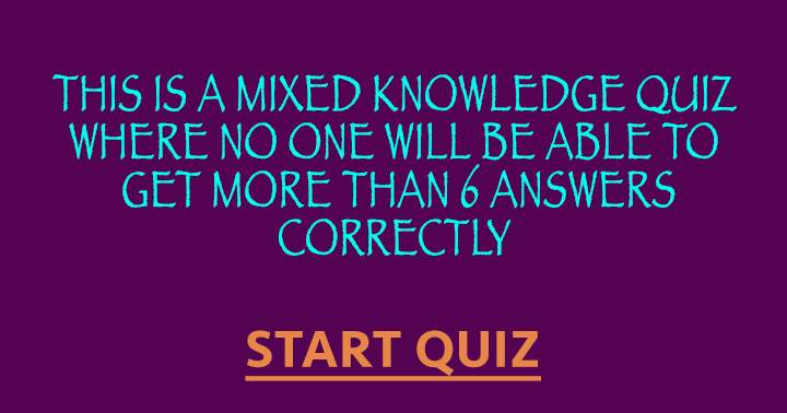 Banner for Mixed Knowledge Quiz