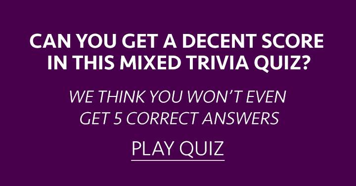 Banner for Mixed Trivia Quiz