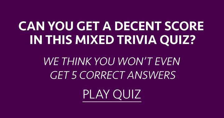 Banner for Mixed Trivia Quiz