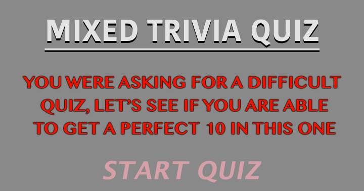 Banner for Mixed Trivia Quiz