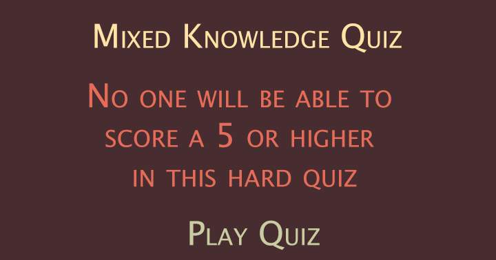 Banner for Mixed Knowledge Quiz