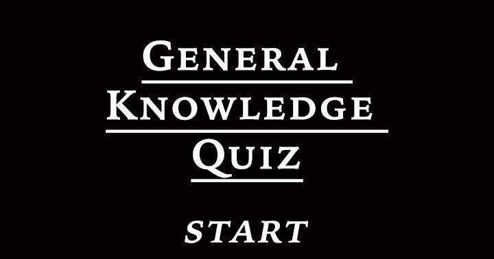 Banner for General Knowledge Quiz