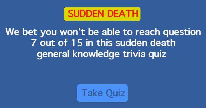 Banner for Sudden Death Quiz  with 15 trivia Questions