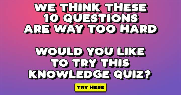 Banner for Challenging Knowledge Quiz