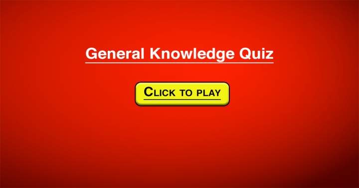 Banner for General knowledge quiz.