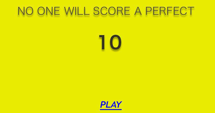 Banner for There will be no perfect 10 scores.