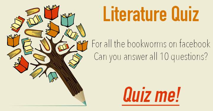 Banner for Fun literature quiz for all bookworms on facebook.