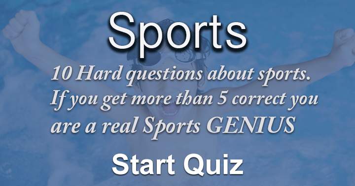 Banner for Answer 10 challenging sport questions correctly to prove your genius.