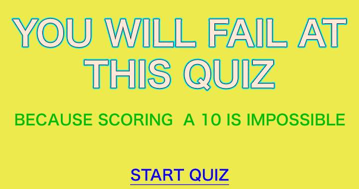 Banner for You are destined to flunk this quiz!