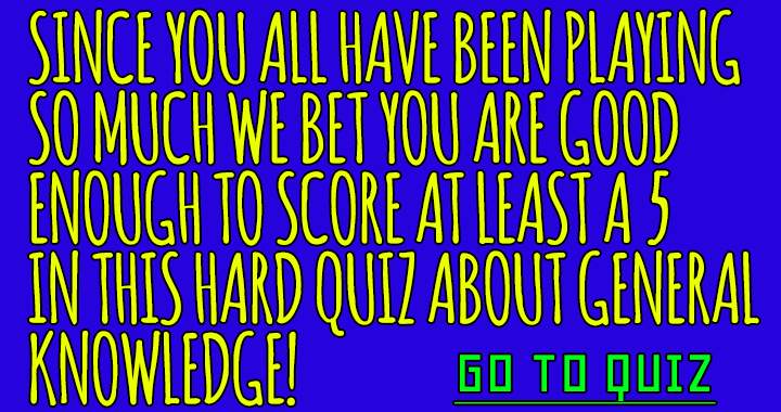 Banner for Challenging Mixed Knowledge Quiz