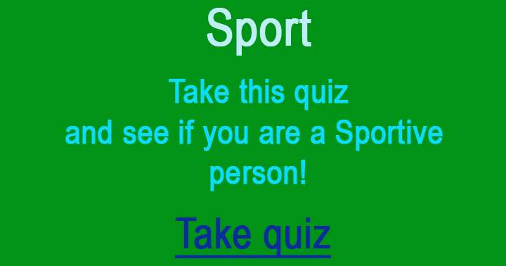 Banner for Do you like Sports? 