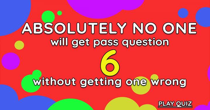 Banner for No one will be able to surpass question 6.