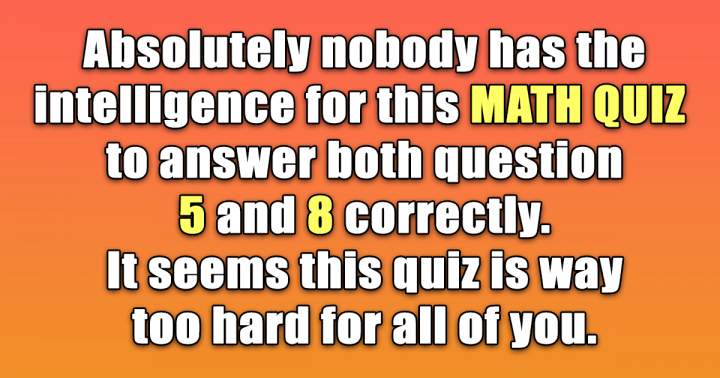 Banner for Test Your Math Knowledge