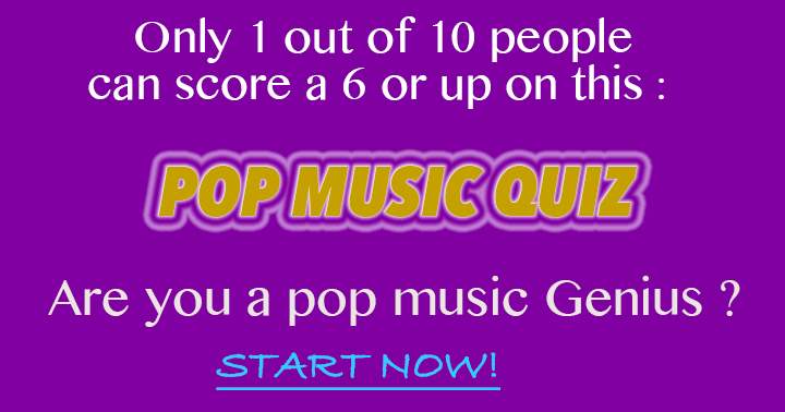 Banner for Are you a pop music genius?