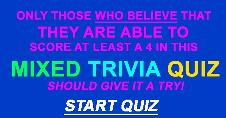 Banner for Mixed Trivia Quiz