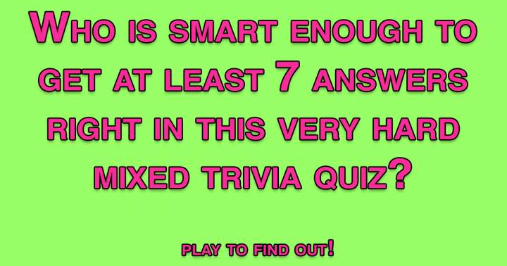 Banner for Getting even six correct answers will be a challenge for you!