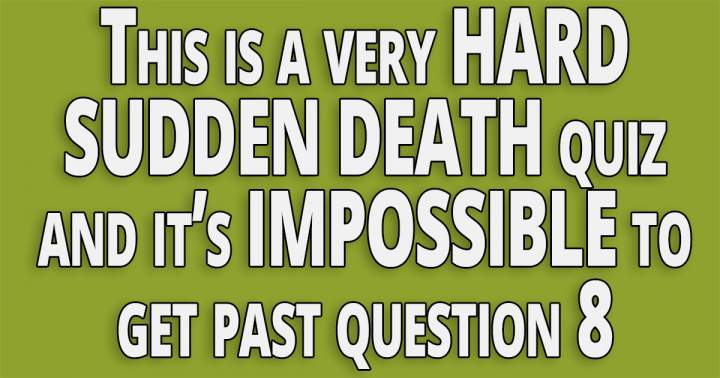 Banner for We bet you can't get past question 8
