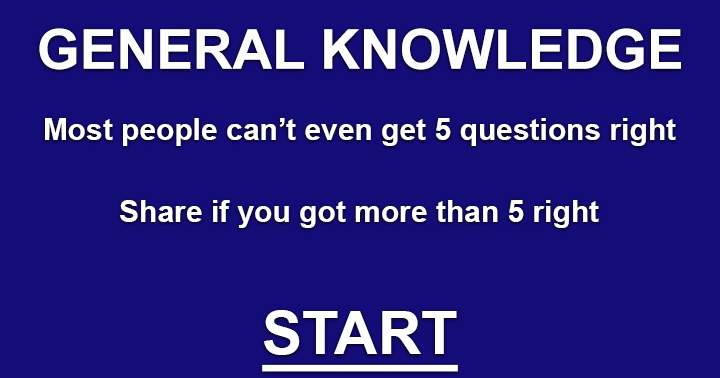 Banner for General Knowledge. Share your result if you can score a 6 or higher.