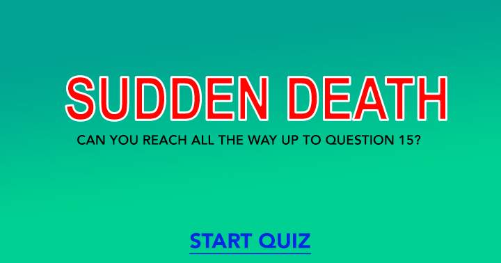 Banner for SUDDEN DEATH QUIZ