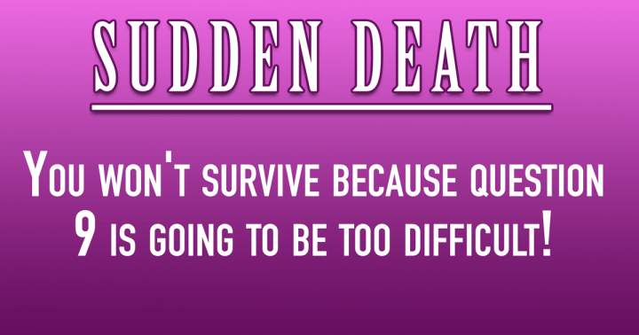 Banner for Sudden Death Quiz