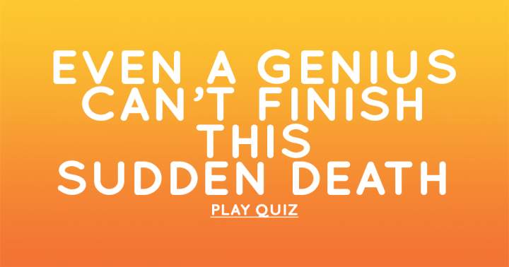 Banner for Sudden Death Quiz