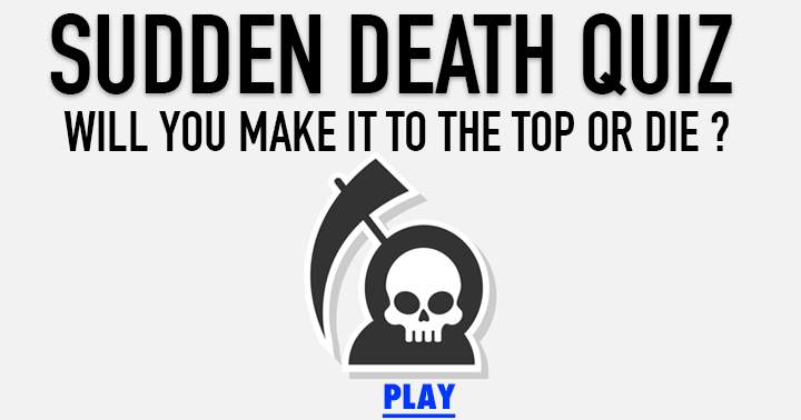 Banner for Sudden death quiz