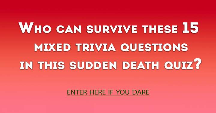 Banner for Sudden Death Quiz