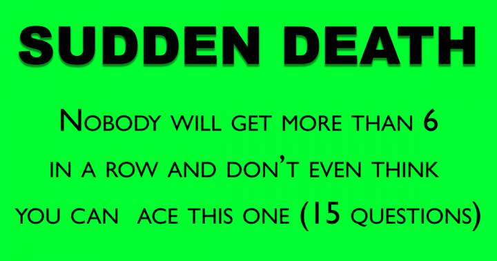 Banner for Sudden Death Quiz