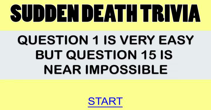 Banner for Sudden Death Quiz