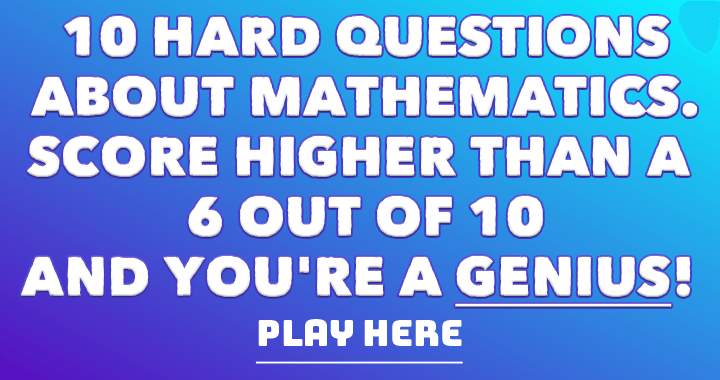 Banner for Mathematics quiz for genius people! 