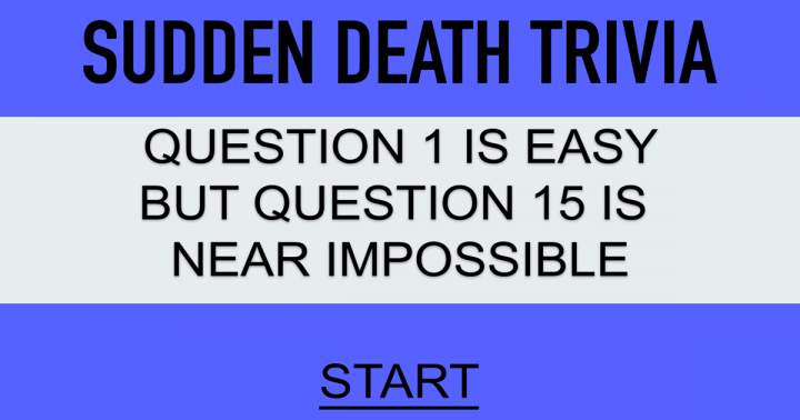 Banner for Sudden Death Quiz