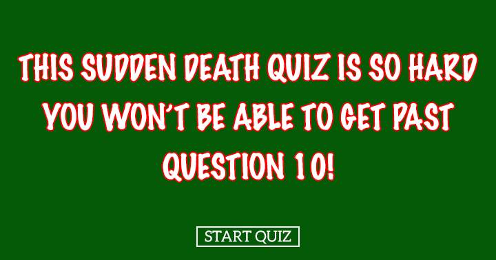 Banner for Sudden Death Quiz