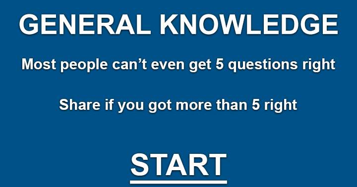 Banner for General Knowledge Test. Share your result if you can score a 6 or higher.