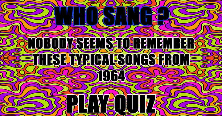 Banner for Who sang these songs from 1962