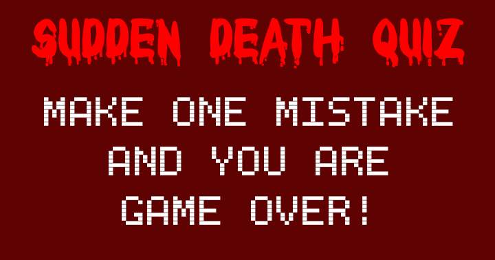 Banner for Sudden Death Quiz