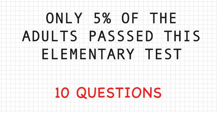 Banner for Can you pass this elementary test