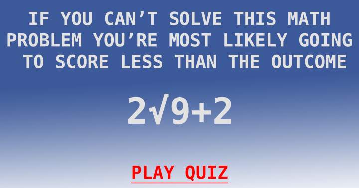 Banner for You only stand a chance if you can solve this equation