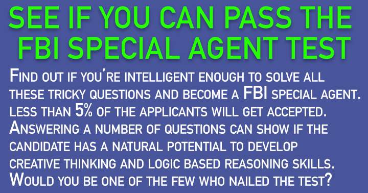 Banner for Do you have the skill to be a FBI agent?