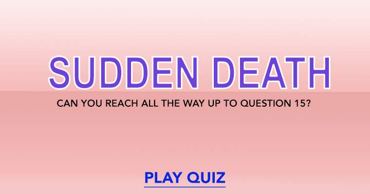 Banner for Sudden Death Quiz