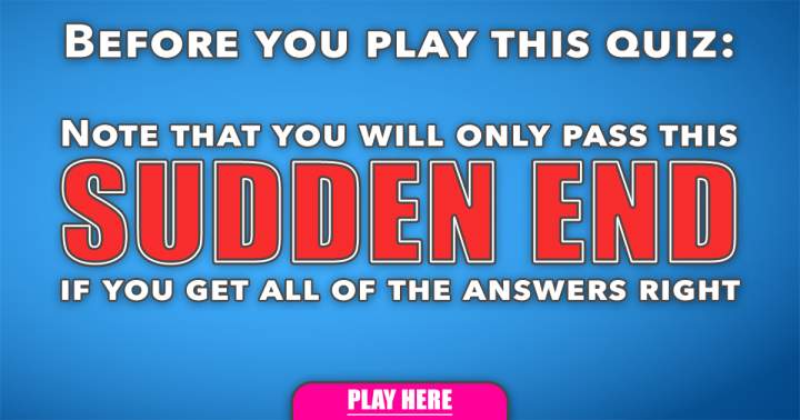 Banner for Sudden End Quiz with 15 trivia Questions