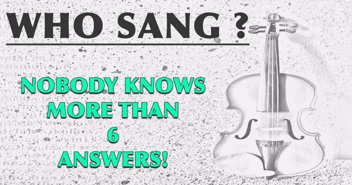 Banner for Who sang these songs?