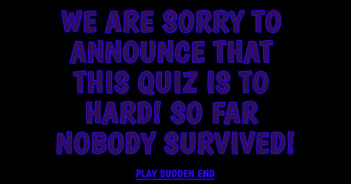 Banner for General Knowledge Sudden End