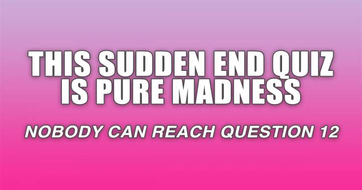 Banner for Sudden End Quiz