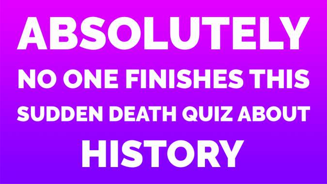 Banner for History Sudden Death Quiz