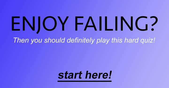 Banner for Thinking you won't be failing? Give it a shot!